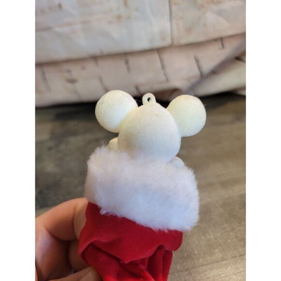 Santa hat mistletoe happy Mouse mice ornament Xmas decor - Picture 7 of 8